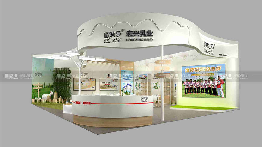 宏兴乳业-19届CBME中国孕婴童展展台设计案例